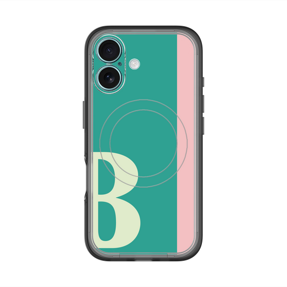 スリムプロテクションプレミアムケース with MagSafe［ オリジナル - initial color line - B green ］