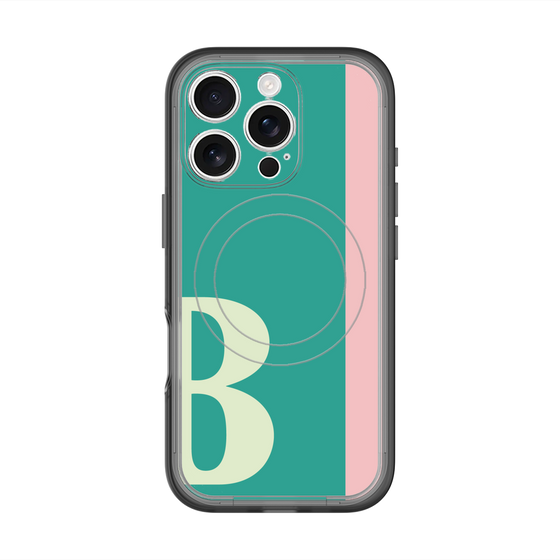 スリムプロテクションプレミアムケース with MagSafe［ オリジナル - initial color line - B green ］