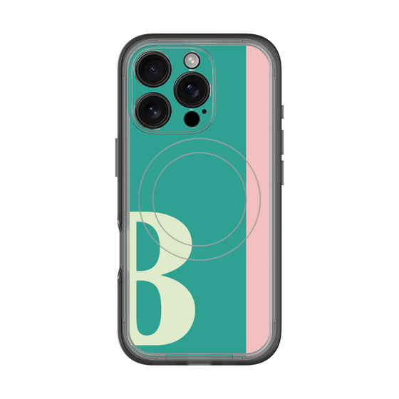 スリムプロテクションプレミアムケース with MagSafe［ オリジナル - initial color line - B green ］