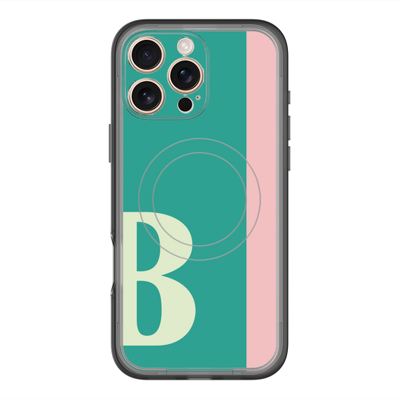 スリムプロテクションプレミアムケース with MagSafe［ オリジナル - initial color line - B green ］