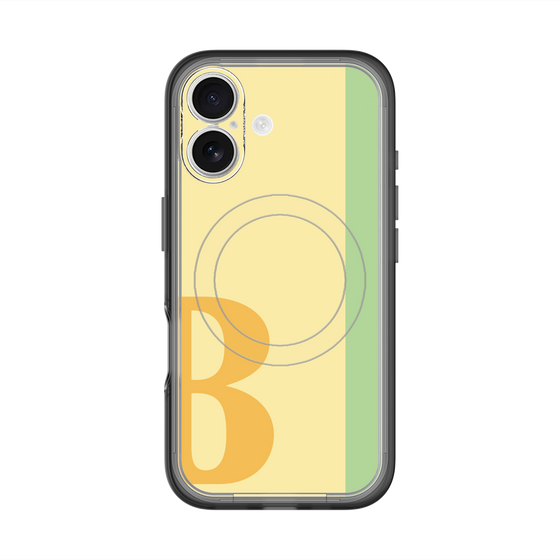 スリムプロテクションプレミアムケース with MagSafe［ オリジナル - initial color line - B yellow ］