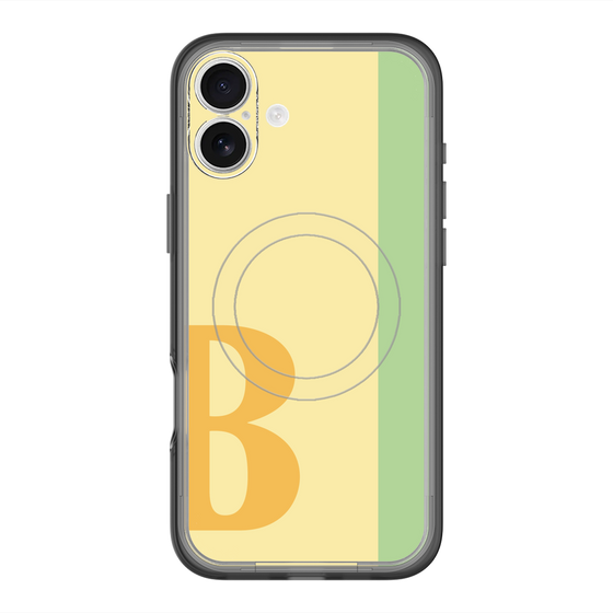 スリムプロテクションプレミアムケース with MagSafe［ オリジナル - initial color line - B yellow ］