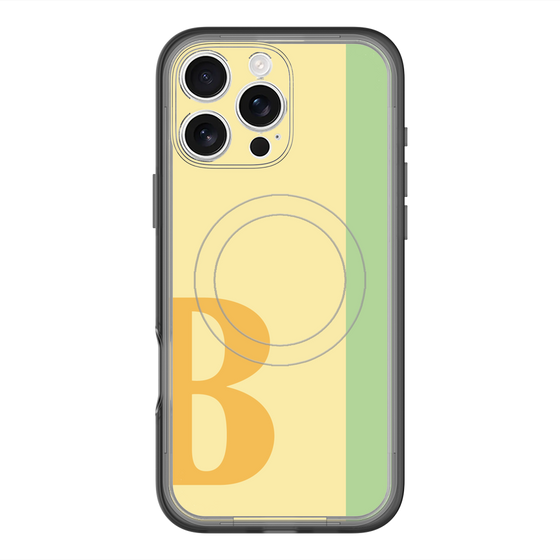 スリムプロテクションプレミアムケース with MagSafe［ オリジナル - initial color line - B yellow ］