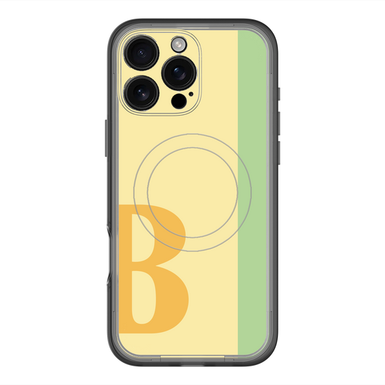 スリムプロテクションプレミアムケース with MagSafe［ オリジナル - initial color line - B yellow ］