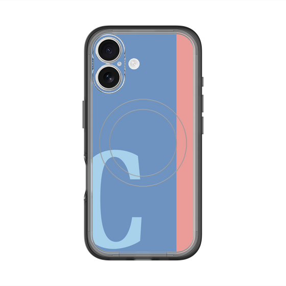 スリムプロテクションプレミアムケース with MagSafe［ オリジナル - initial color line - C blue ］