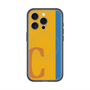 スリムプロテクションプレミアムケース with MagSafe［ オリジナル - initial color line - C orange ］