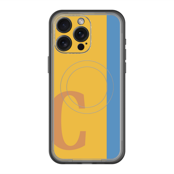 スリムプロテクションプレミアムケース with MagSafe［ オリジナル - initial color line - C orange ］