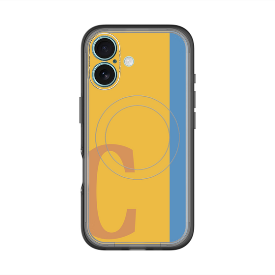 スリムプロテクションプレミアムケース with MagSafe［ オリジナル - initial color line - C orange ］