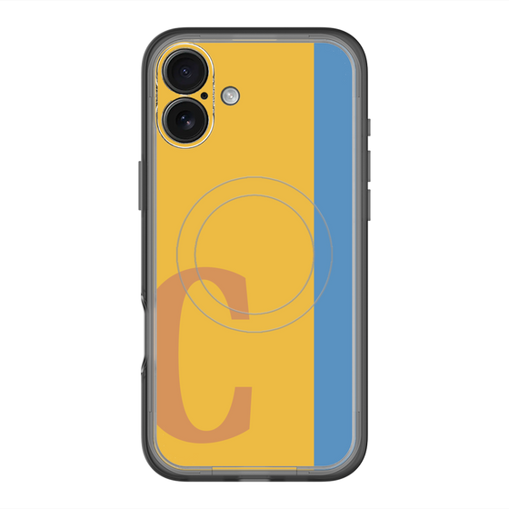 スリムプロテクションプレミアムケース with MagSafe［ オリジナル - initial color line - C orange ］