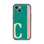 スリムプロテクションプレミアムケース with MagSafe［ オリジナル - initial color line - C green ］