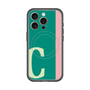 スリムプロテクションプレミアムケース with MagSafe［ オリジナル - initial color line - C green ］