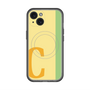 スリムプロテクションプレミアムケース with MagSafe［ オリジナル - initial color line - C yellow ］