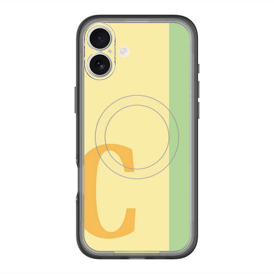 スリムプロテクションプレミアムケース with MagSafe［ オリジナル - initial color line - C yellow ］