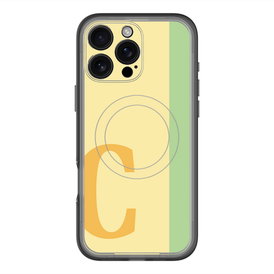 スリムプロテクションプレミアムケース with MagSafe［ オリジナル - initial color line - C yellow ］