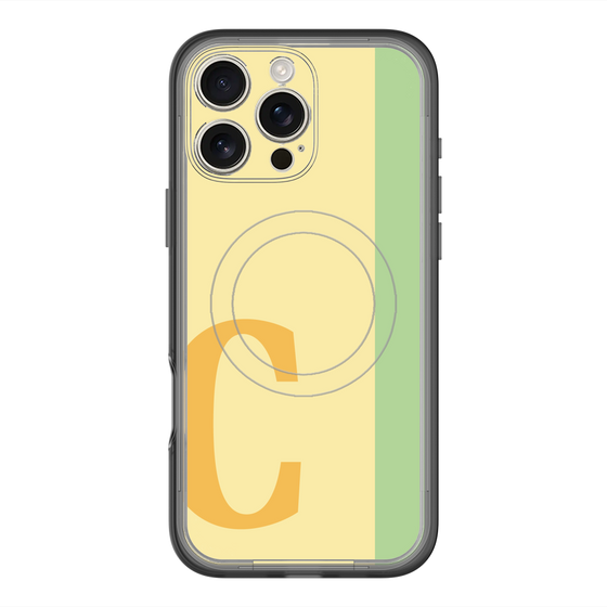 スリムプロテクションプレミアムケース with MagSafe［ オリジナル - initial color line - C yellow ］
