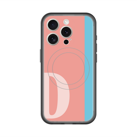 スリムプロテクションプレミアムケース with MagSafe［ オリジナル - initial color line - D pink ］