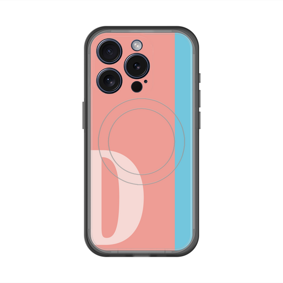 スリムプロテクションプレミアムケース with MagSafe［ オリジナル - initial color line - D pink ］