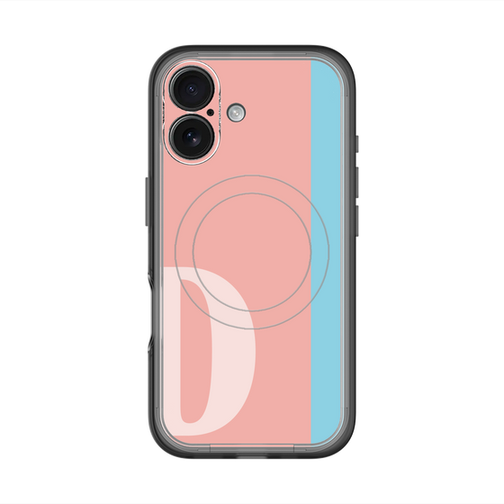 スリムプロテクションプレミアムケース with MagSafe［ オリジナル - initial color line - D pink ］