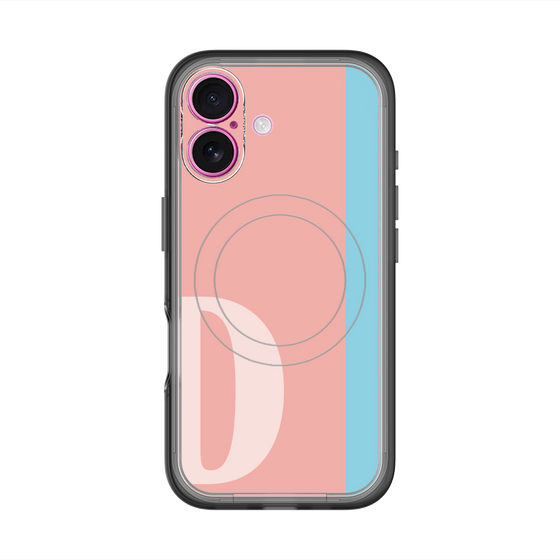 スリムプロテクションプレミアムケース with MagSafe［ オリジナル - initial color line - D pink ］