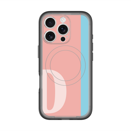 スリムプロテクションプレミアムケース with MagSafe［ オリジナル - initial color line - D pink ］