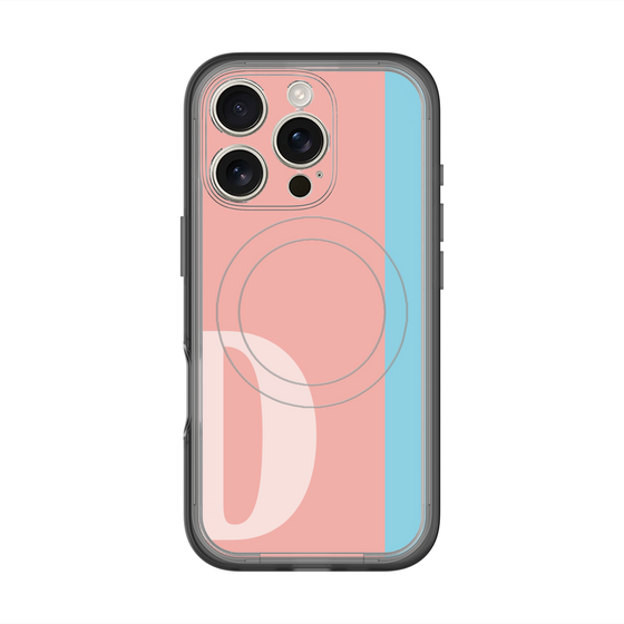 スリムプロテクションプレミアムケース with MagSafe［ オリジナル - initial color line - D pink ］