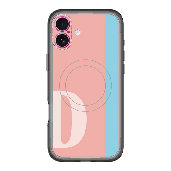 スリムプロテクションプレミアムケース with MagSafe［ オリジナル - initial color line - D pink ］