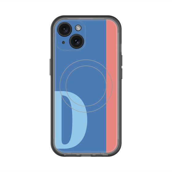 スリムプロテクションプレミアムケース with MagSafe［ オリジナル - initial color line - D blue ］