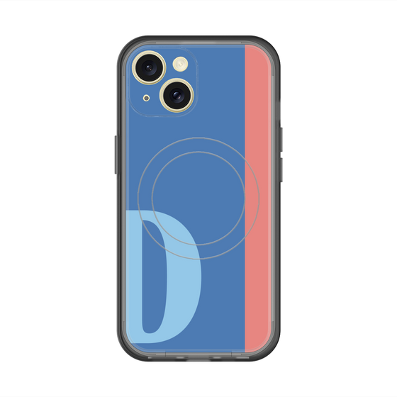 スリムプロテクションプレミアムケース with MagSafe［ オリジナル - initial color line - D blue ］