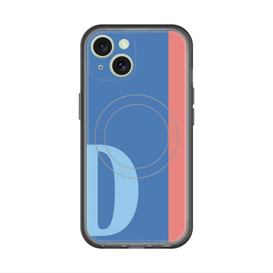スリムプロテクションプレミアムケース with MagSafe［ オリジナル - initial color line - D blue ］