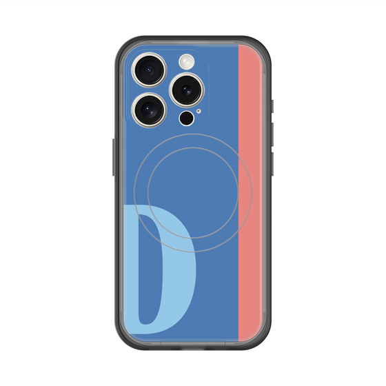 スリムプロテクションプレミアムケース with MagSafe［ オリジナル - initial color line - D blue ］
