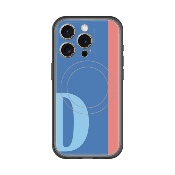 スリムプロテクションプレミアムケース with MagSafe［ オリジナル - initial color line - D blue ］