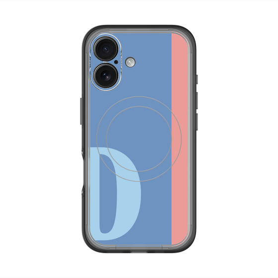スリムプロテクションプレミアムケース with MagSafe［ オリジナル - initial color line - D blue ］