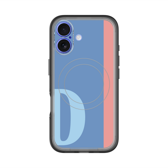 スリムプロテクションプレミアムケース with MagSafe［ オリジナル - initial color line - D blue ］