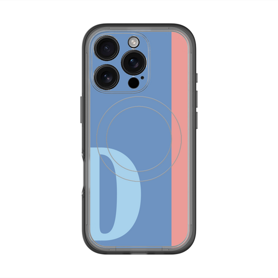 スリムプロテクションプレミアムケース with MagSafe［ オリジナル - initial color line - D blue ］