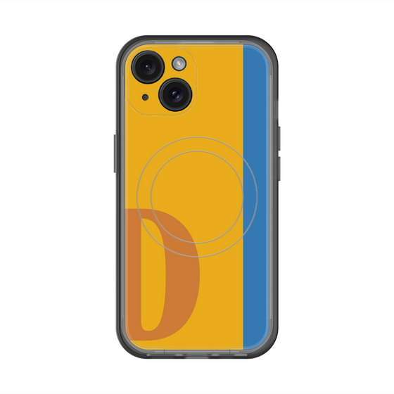 スリムプロテクションプレミアムケース with MagSafe［ オリジナル - initial color line - D orange ］