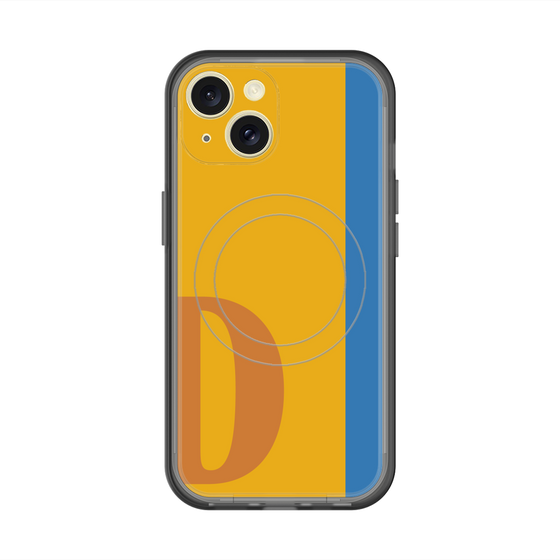 スリムプロテクションプレミアムケース with MagSafe［ オリジナル - initial color line - D orange ］