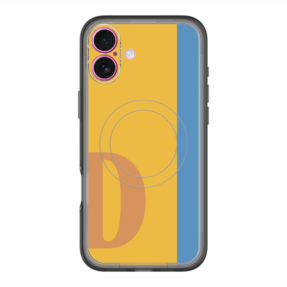 スリムプロテクションプレミアムケース with MagSafe［ オリジナル - initial color line - D orange ］