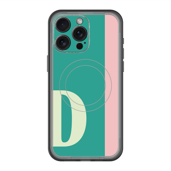 スリムプロテクションプレミアムケース with MagSafe［ オリジナル - initial color line - D green ］