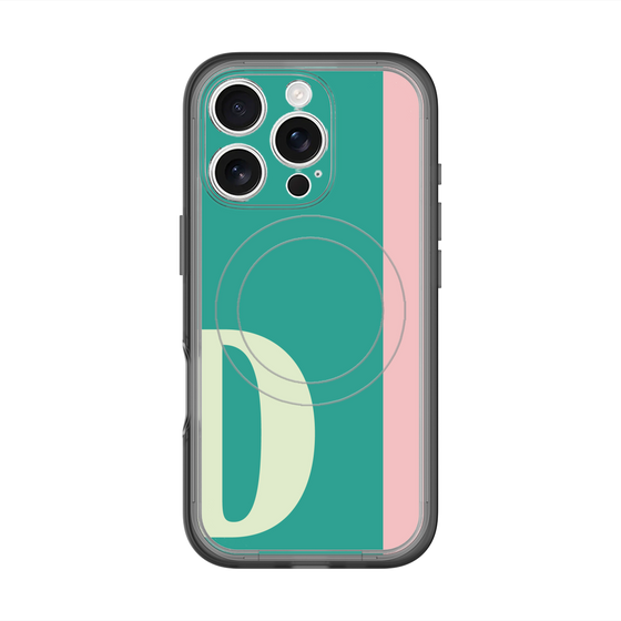 スリムプロテクションプレミアムケース with MagSafe［ オリジナル - initial color line - D green ］