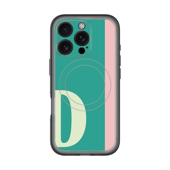 スリムプロテクションプレミアムケース with MagSafe［ オリジナル - initial color line - D green ］