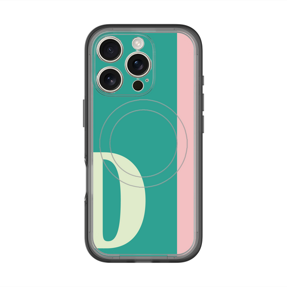 スリムプロテクションプレミアムケース with MagSafe［ オリジナル - initial color line - D green ］