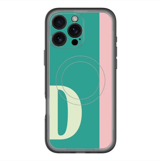 スリムプロテクションプレミアムケース with MagSafe［ オリジナル - initial color line - D green ］