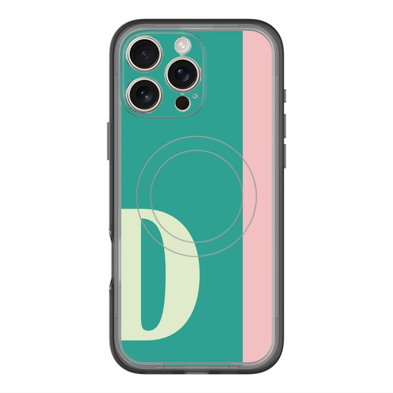スリムプロテクションプレミアムケース with MagSafe［ オリジナル - initial color line - D green ］