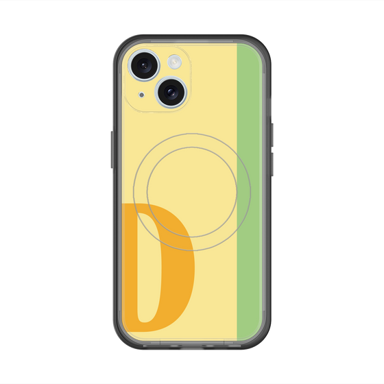 スリムプロテクションプレミアムケース with MagSafe［ オリジナル - initial color line - D yellow ］