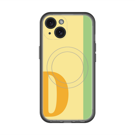 スリムプロテクションプレミアムケース with MagSafe［ オリジナル - initial color line - D yellow ］