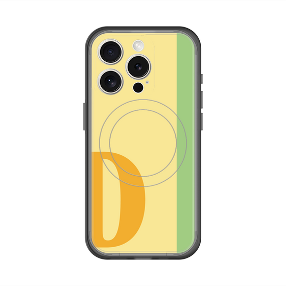 スリムプロテクションプレミアムケース with MagSafe［ オリジナル - initial color line - D yellow ］