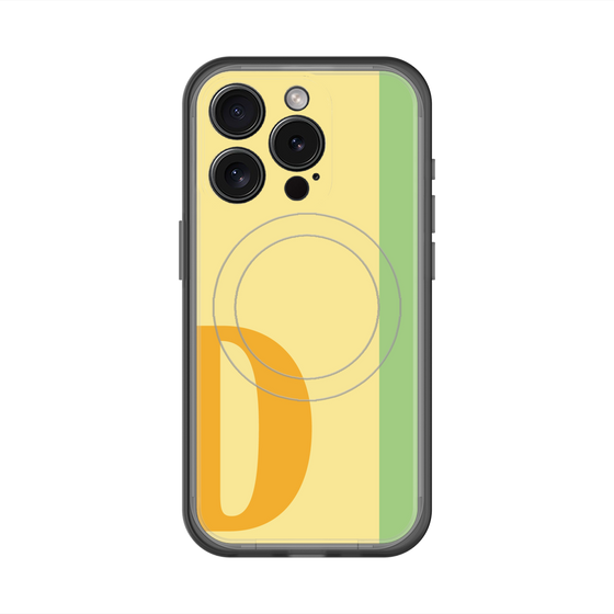スリムプロテクションプレミアムケース with MagSafe［ オリジナル - initial color line - D yellow ］