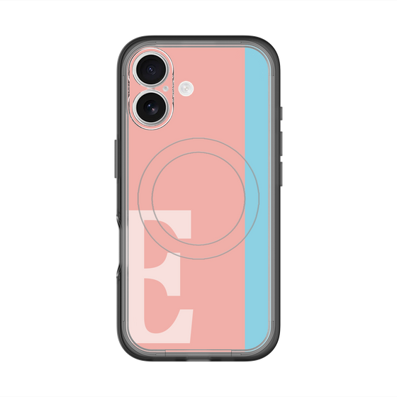 スリムプロテクションプレミアムケース with MagSafe［ オリジナル - initial color line - E pink ］