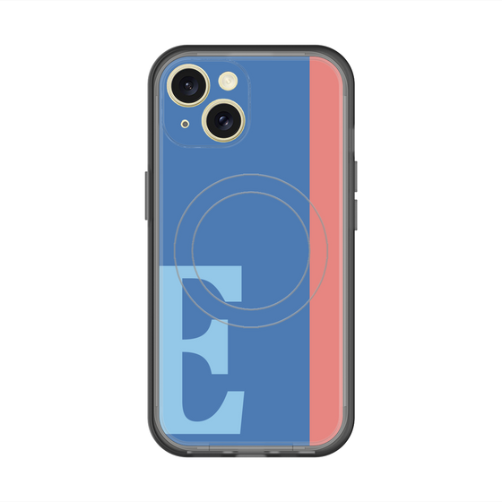 スリムプロテクションプレミアムケース with MagSafe［ オリジナル - initial color line - E blue ］
