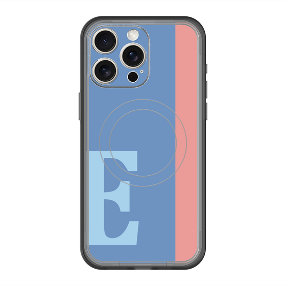 スリムプロテクションプレミアムケース with MagSafe［ オリジナル - initial color line - E blue ］